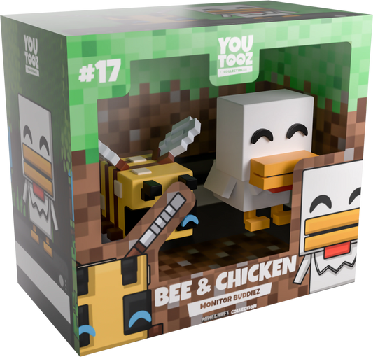 Minecraft Youtooz Monitor Buddiez Bee and Chicken