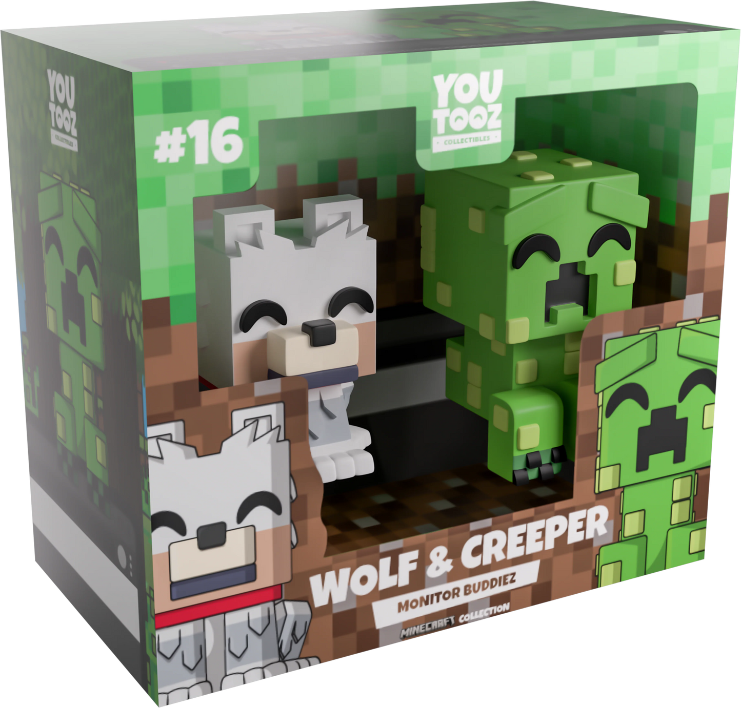 Minecraft Youtooz Monitor Buddiez Wolf and Creeper