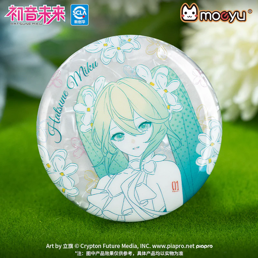 Moeyu - Hatsune Miku Summer Flowers Series Porcelain Badge
