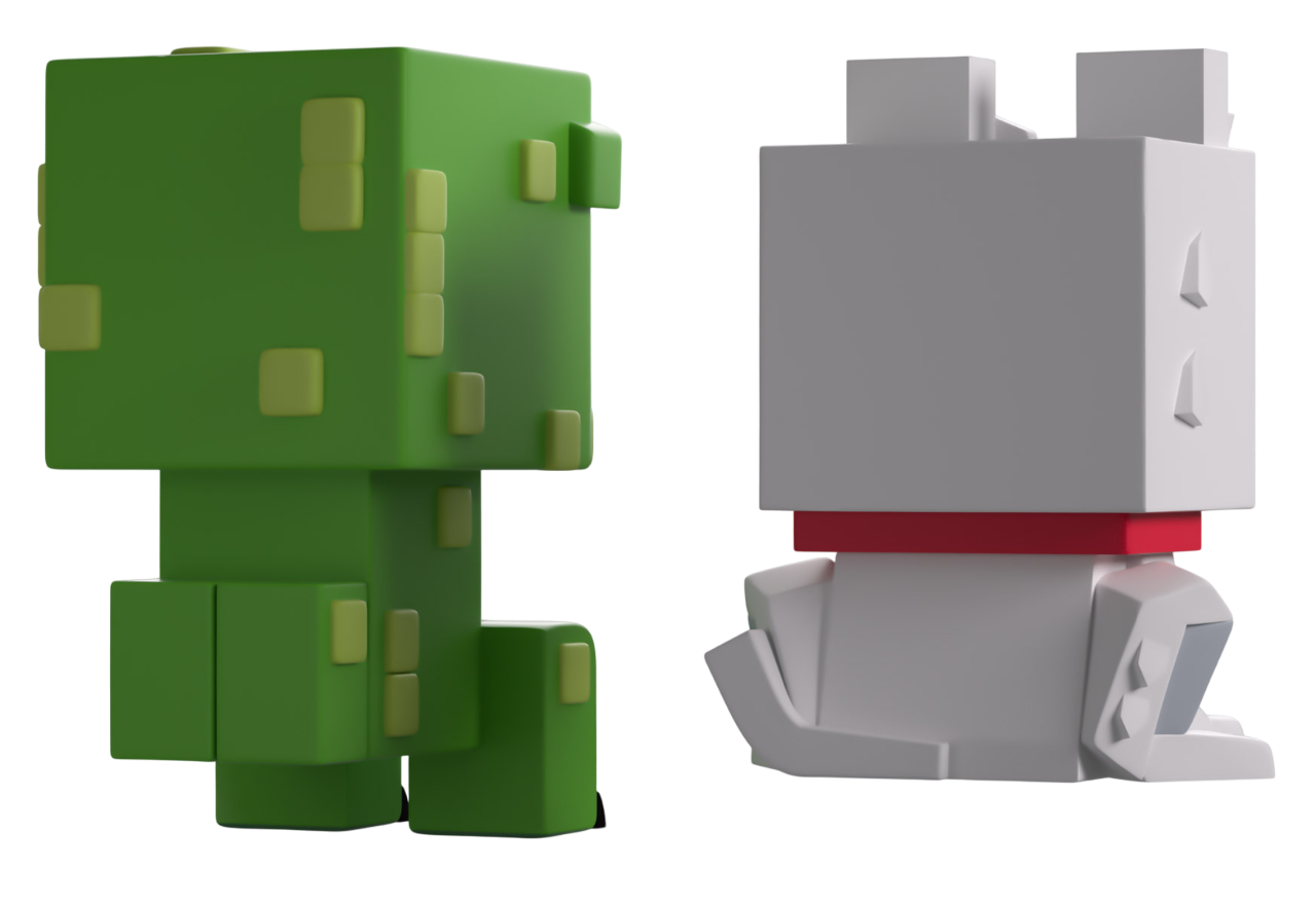 Minecraft Youtooz Monitor Buddiez Wolf and Creeper