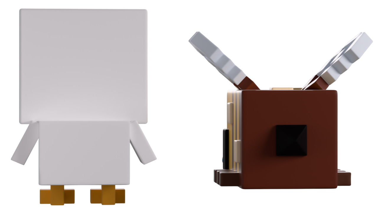 Minecraft Youtooz Monitor Buddiez Bee and Chicken