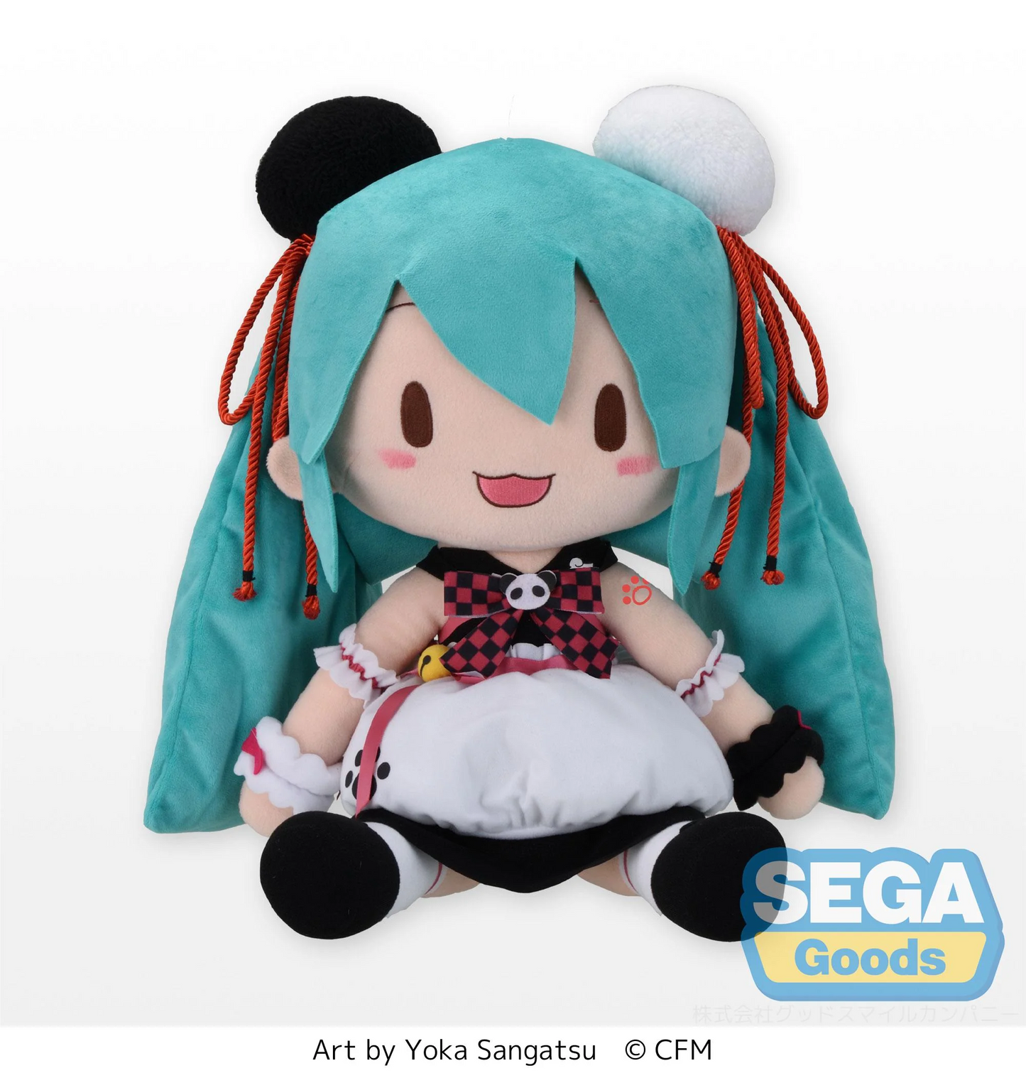 Hatsune Miku Panda Manju Fluffy Plush (LL)