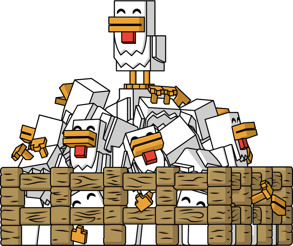Minecraft Youtooz Vinyl Figure Chickens