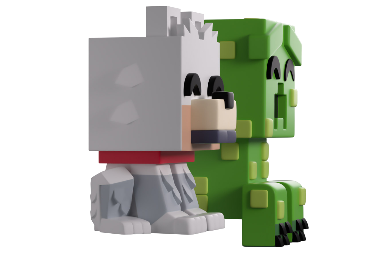 Minecraft Youtooz Monitor Buddiez Wolf and Creeper