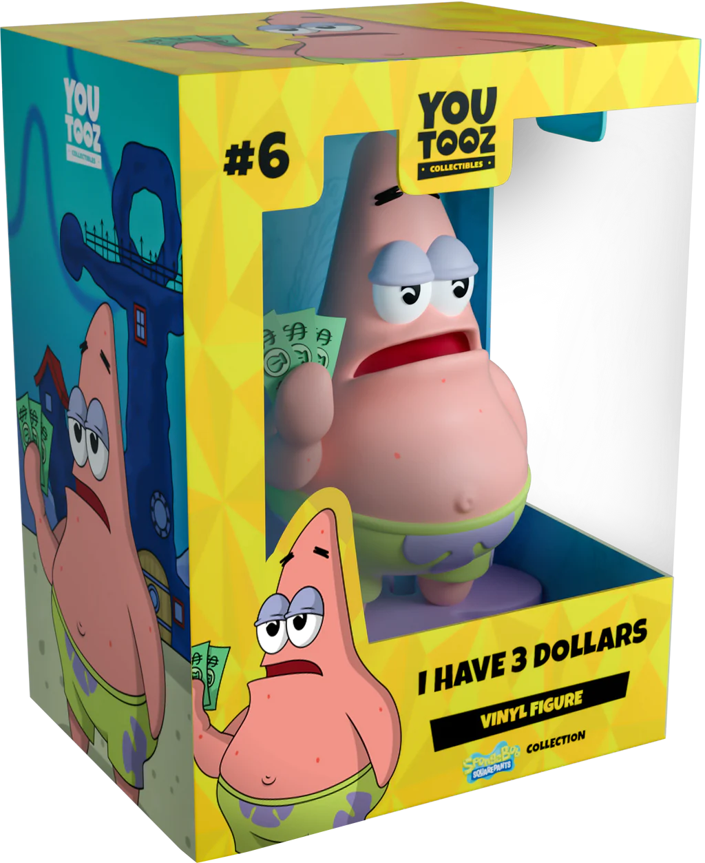 Spongebob Squarepants Youtooz Vinyl Figure Patrick Star "I Have 3 Dollars"