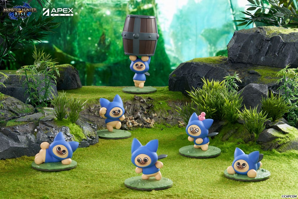 Monster Hunter Rise Blind Box Figures Felyne Cat - (Complete Box)