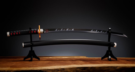 Demon Slayer: Kimetsu no Yaiba Proplica 1/1 Scale Nichirin Sword (Tanjiro Kamado) Kyojuro Rengoku´s Sword Guard Ver
