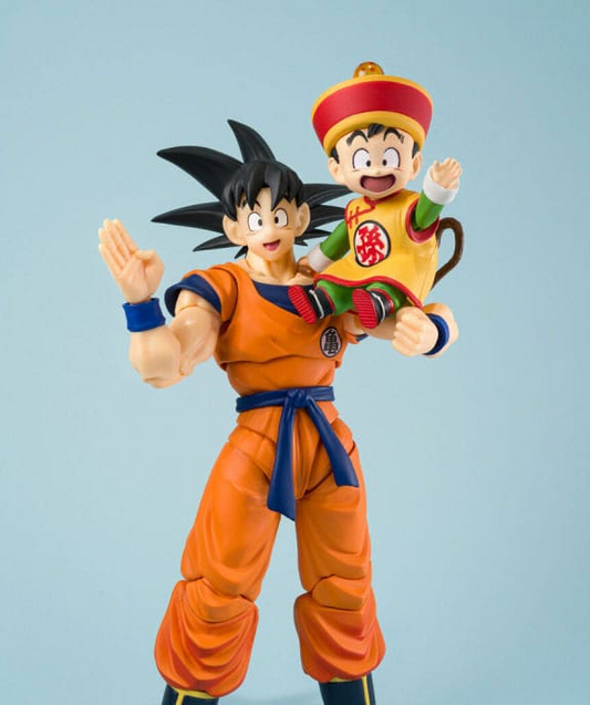 Dragon Ball S.H. Figuarts Son Goku & Son Gohan Kid & Kintoun