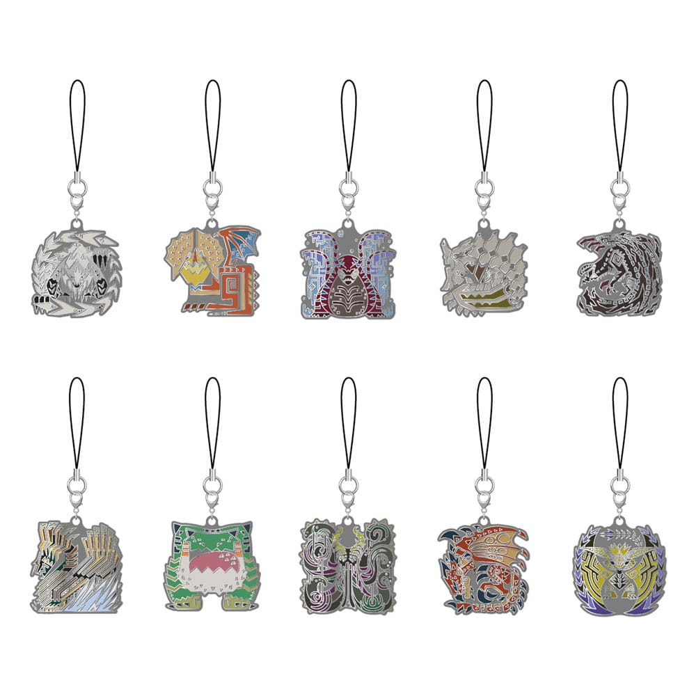 Monster Hunter Wilds Metal Keychains Monster Icon - (Complete Box)