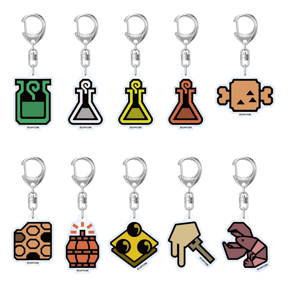 Monster Hunter Wilds Acrylic Keychains Item Icon - (Complete Box)