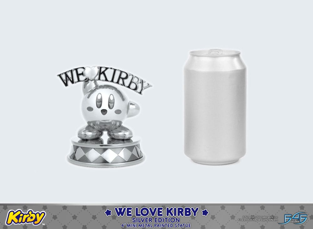 Kirby DieCast Statue We Love Kirby Silver Edition