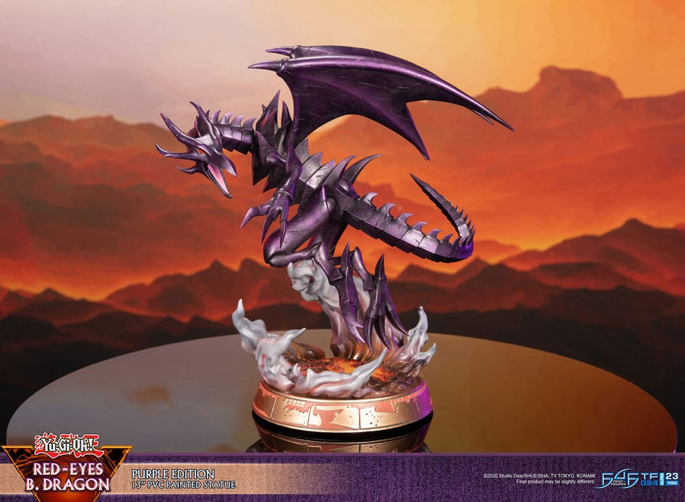 Yu-Gi-Oh! Statue Red-Eyes Black Dragon Purple Colour