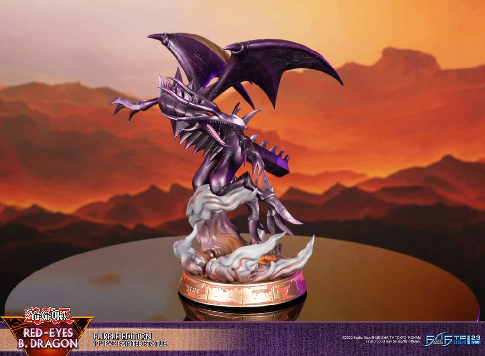 Yu-Gi-Oh! Statue Red-Eyes Black Dragon Purple Colour