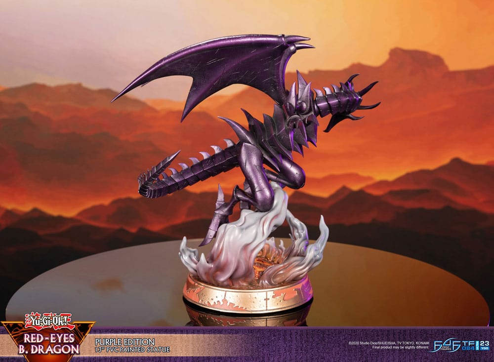 Yu-Gi-Oh! Statue Red-Eyes Black Dragon Purple Colour