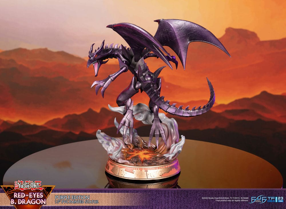 Yu-Gi-Oh! Statue Red-Eyes Black Dragon Purple Colour