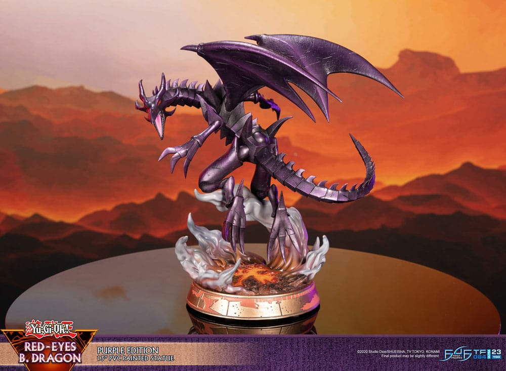 Yu-Gi-Oh! Statue Red-Eyes Black Dragon Purple Colour