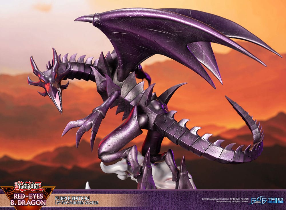 Yu-Gi-Oh! Statue Red-Eyes Black Dragon Purple Colour