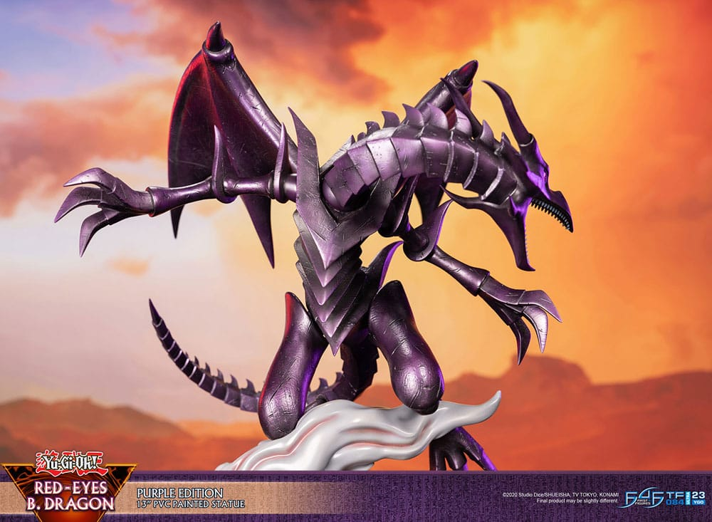 Yu-Gi-Oh! Statue Red-Eyes Black Dragon Purple Colour