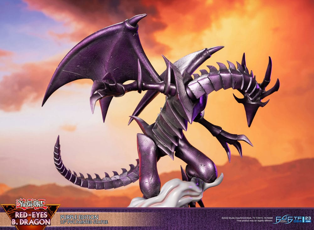 Yu-Gi-Oh! Statue Red-Eyes Black Dragon Purple Colour