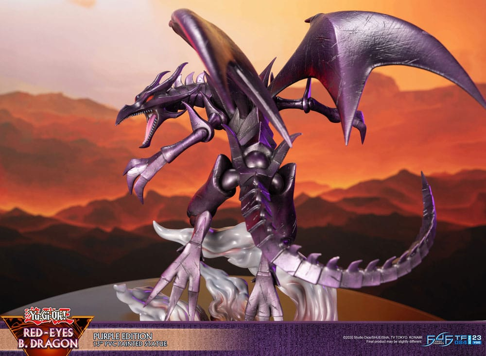 Yu-Gi-Oh! Statue Red-Eyes Black Dragon Purple Colour