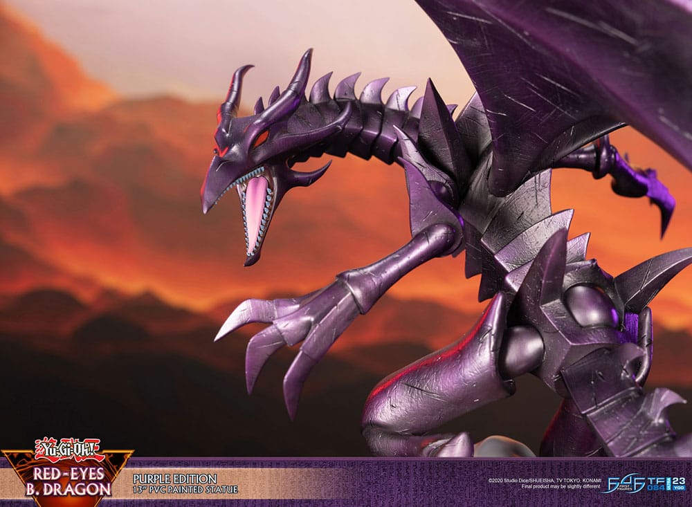 Yu-Gi-Oh! Statue Red-Eyes Black Dragon Purple Colour