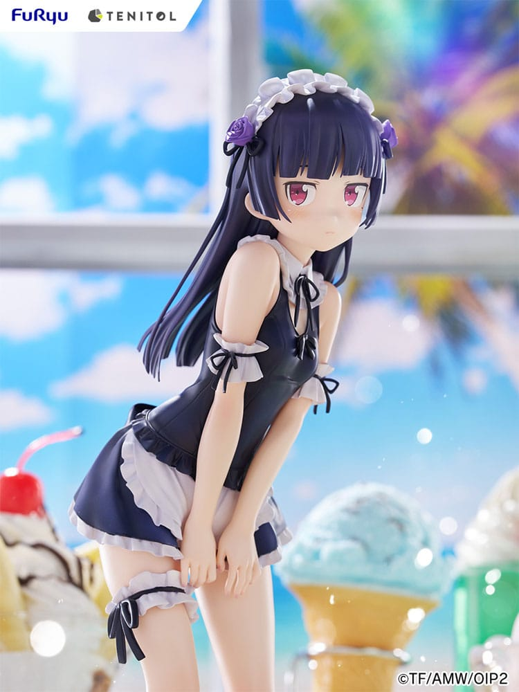 Oreimo Tenitol Tall Statue Kuroneko swimsuits Maid Ver