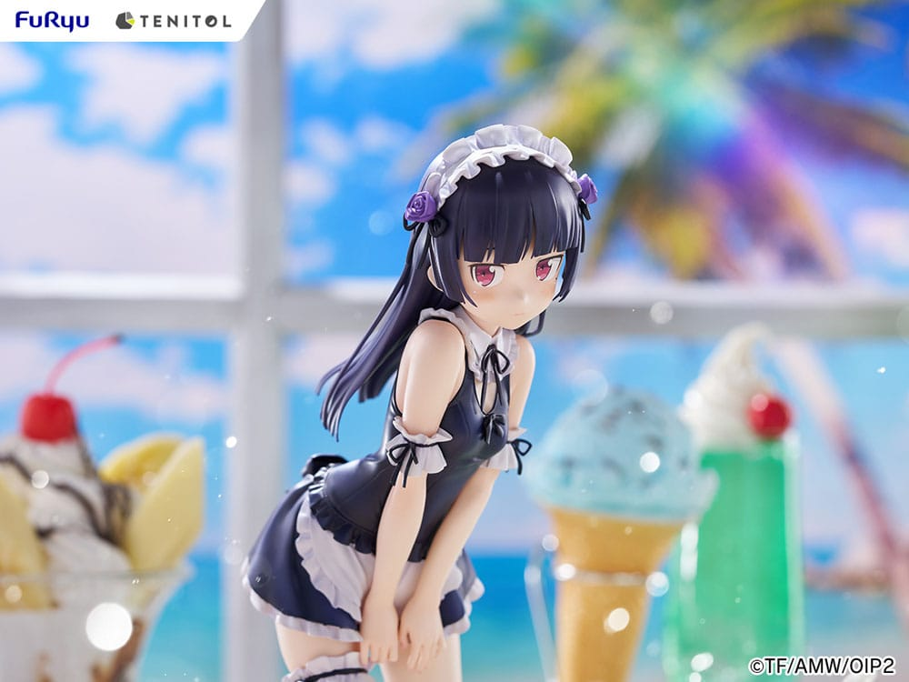 Oreimo Tenitol Tall Statue Kuroneko swimsuits Maid Ver