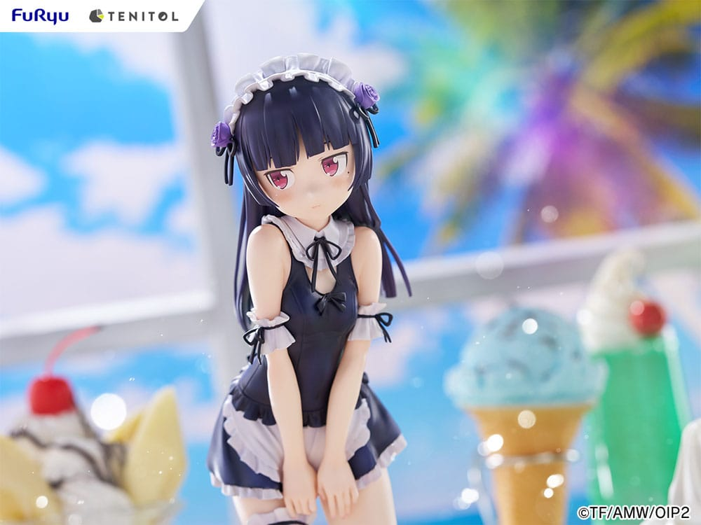 Oreimo Tenitol Tall Statue Kuroneko swimsuits Maid Ver