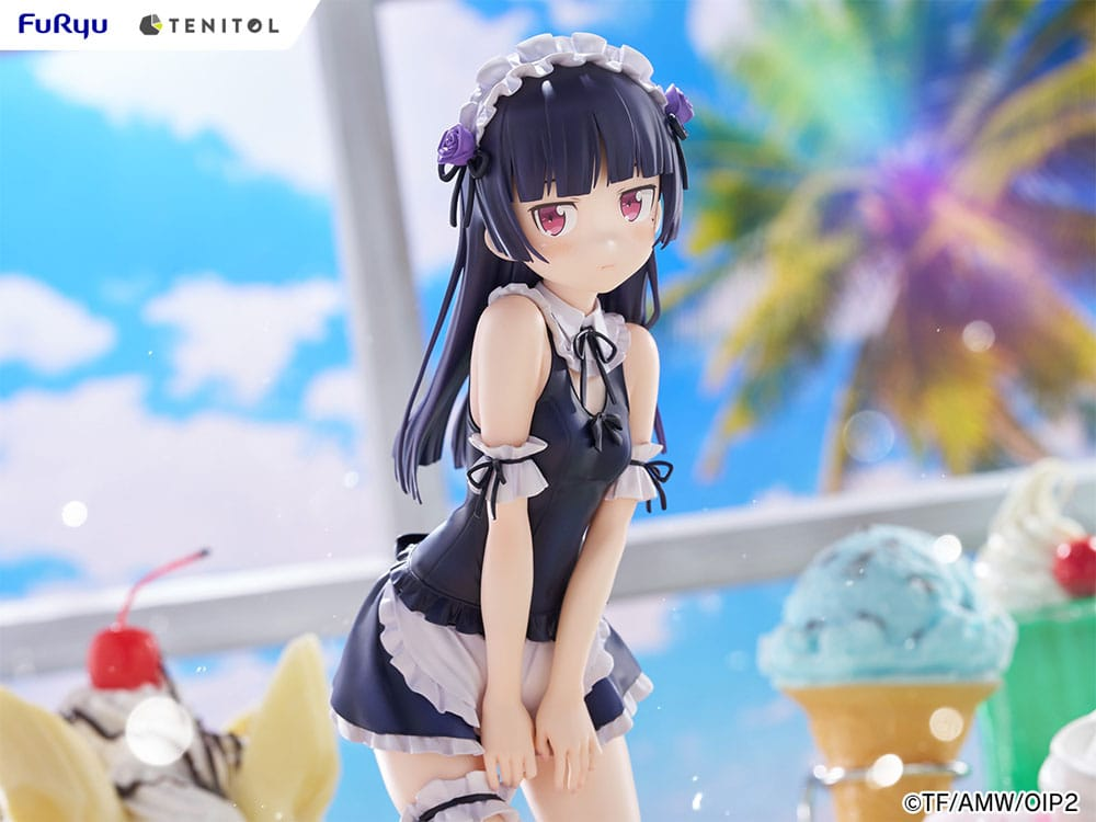 Oreimo Tenitol Tall Statue Kuroneko swimsuits Maid Ver
