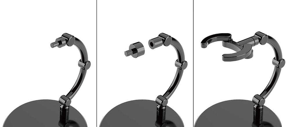 The Simple Stand Mini Nendoroid More for Mini Figures & Models mini Black 4 per-Pack