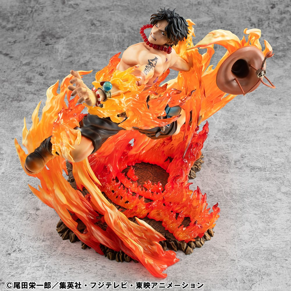 One Piece Portrait Of Pirates NEO-Maximum Statue Portgas D. Ace 15th Anniversary Super Limited Reprint Ver