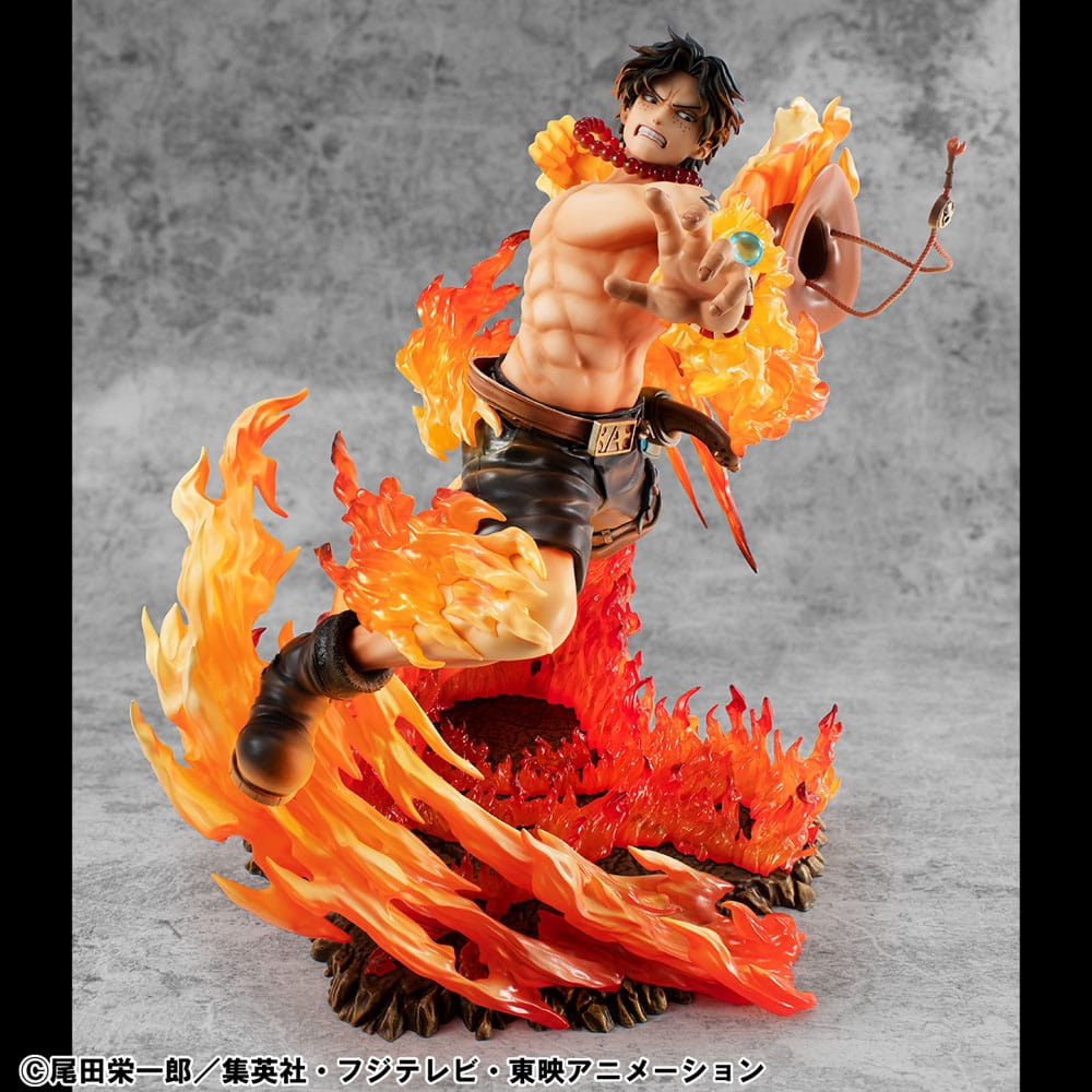 One Piece Portrait Of Pirates NEO-Maximum Statue Portgas D. Ace 15th Anniversary Super Limited Reprint Ver