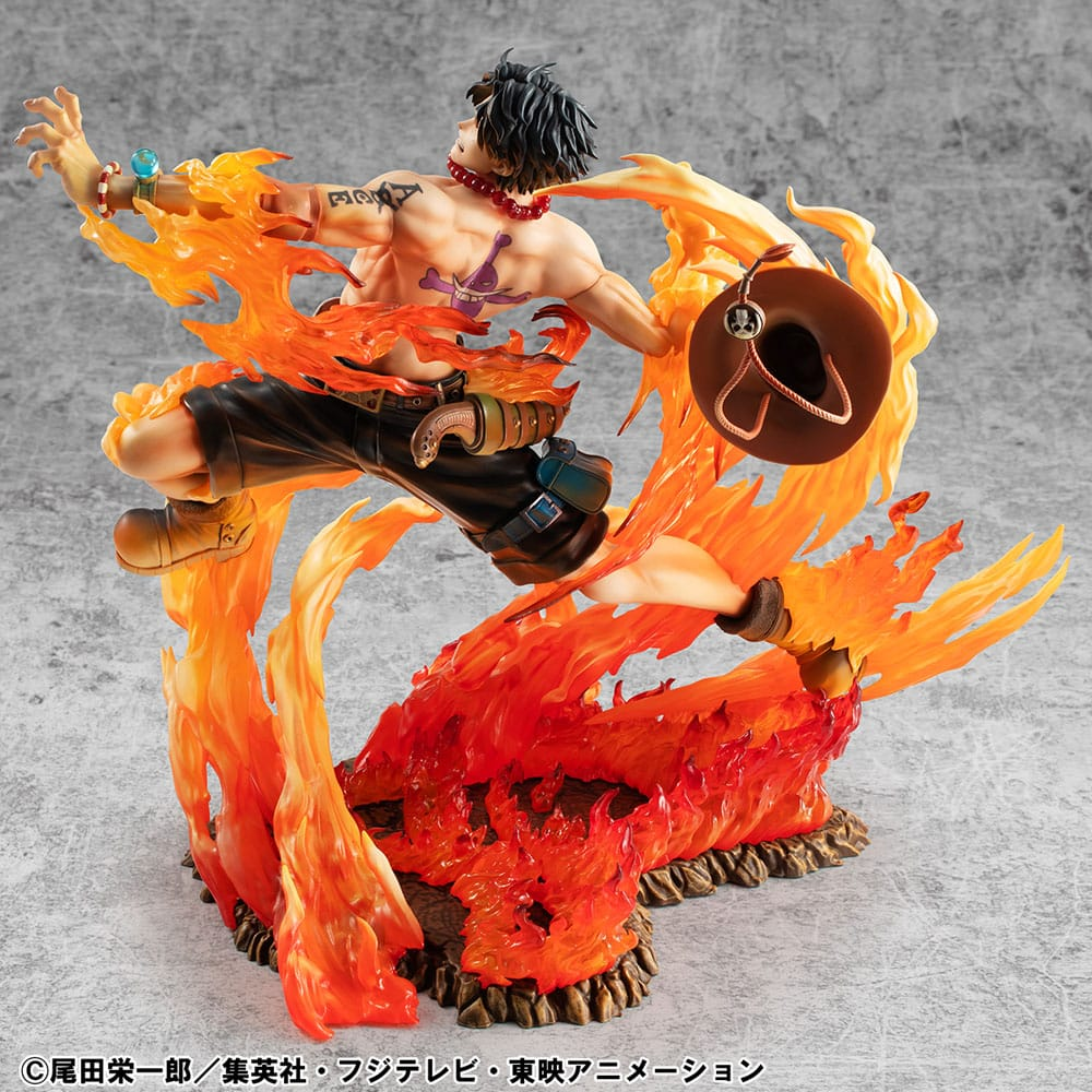 One Piece Portrait Of Pirates NEO-Maximum Statue Portgas D. Ace 15th Anniversary Super Limited Reprint Ver
