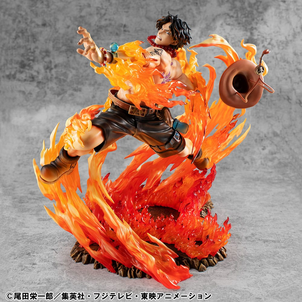 One Piece Portrait Of Pirates NEO-Maximum Statue Portgas D. Ace 15th Anniversary Super Limited Reprint Ver