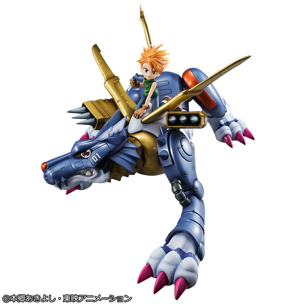Digimon Adventure Precious G.E.M. Series Statue Metal Garurumon & Ishida Yamato