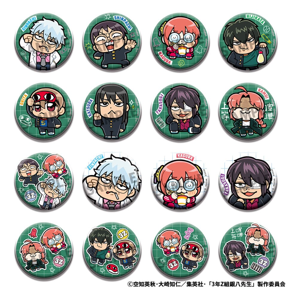 Gintama Enamel Pin 3-Z Ginpachi Sensei x Okawabukubu the Youth - (Complete Box)