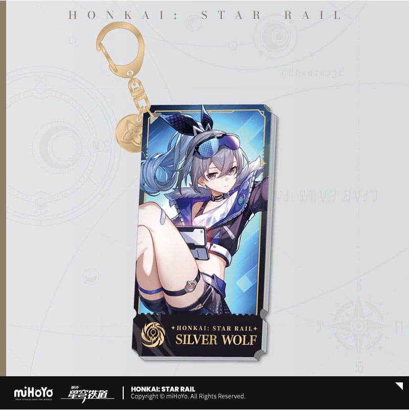 Honkai Star Rail Acrylic Keychain Silver Wolf