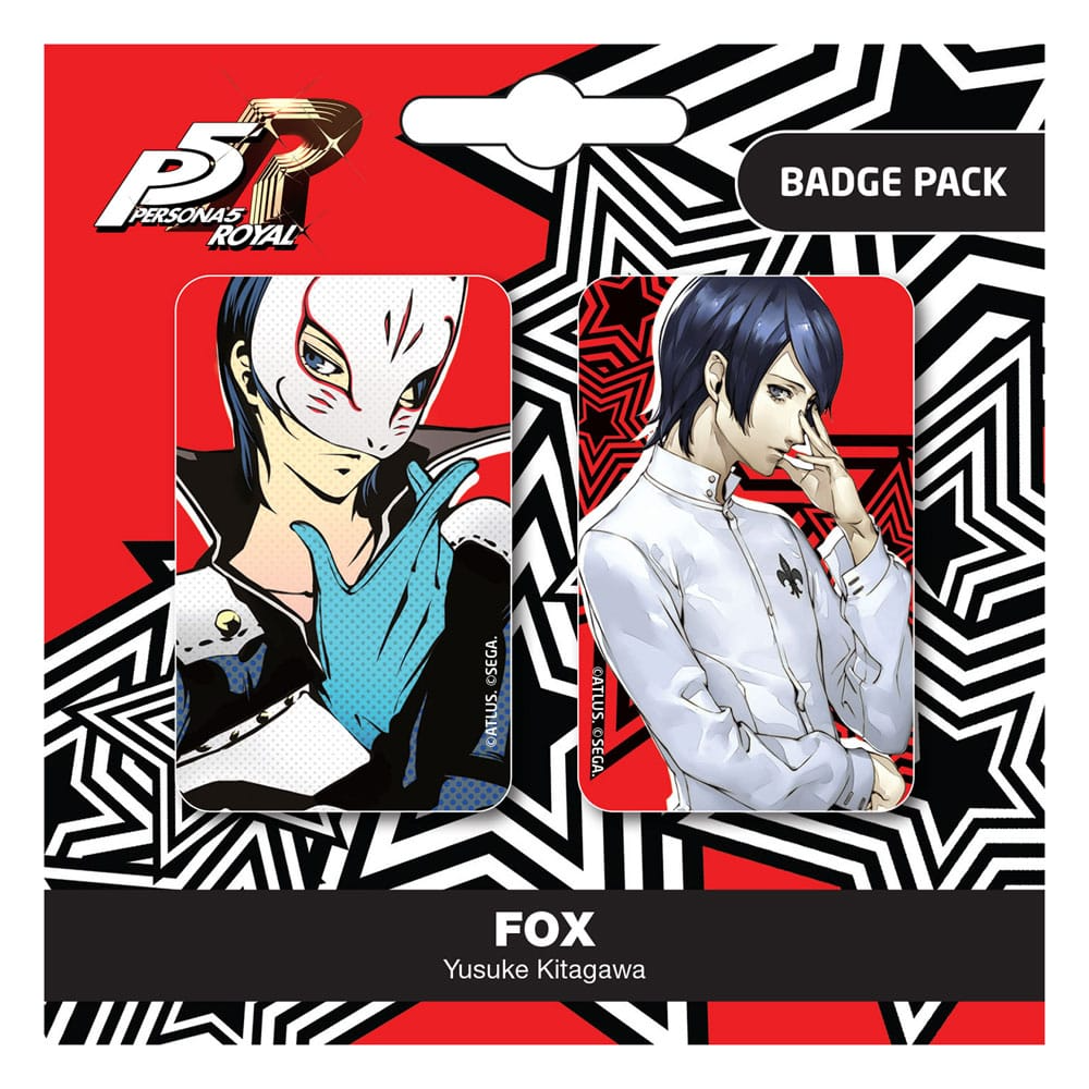 Persona 5 Royal Pin Badge 2-Pack Fox / Yusuke Kitagawa