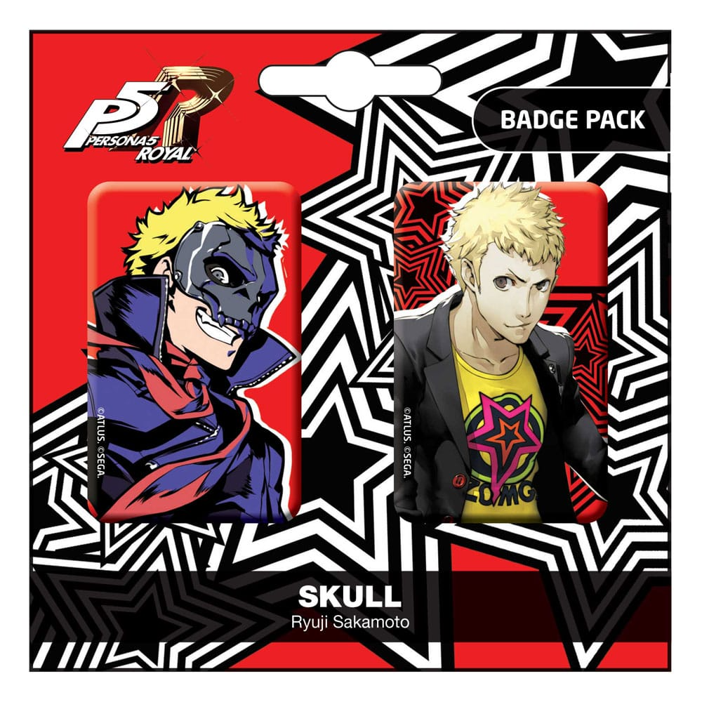 Persona 5 Royal Pin Badge 2-Pack Skull / Ryuji Sakamoto
