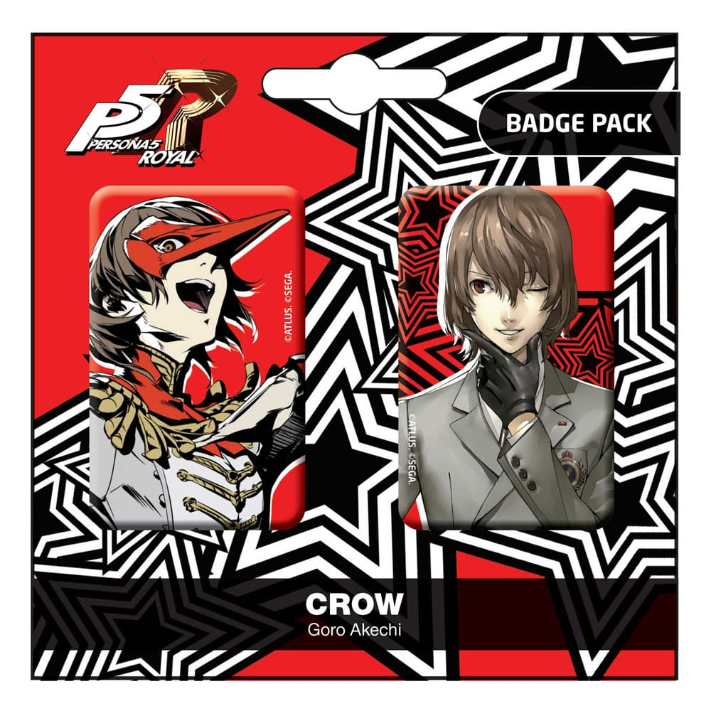 Persona 5 Royal Pin Badge 2-Pack Crow / Goro Akechi
