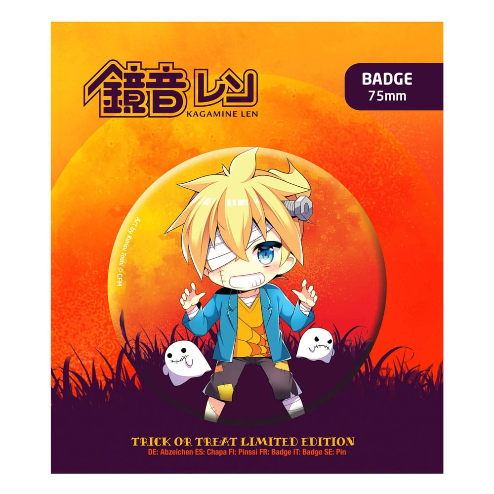Vocaloid Len Kagamine Halloween Pin Badge