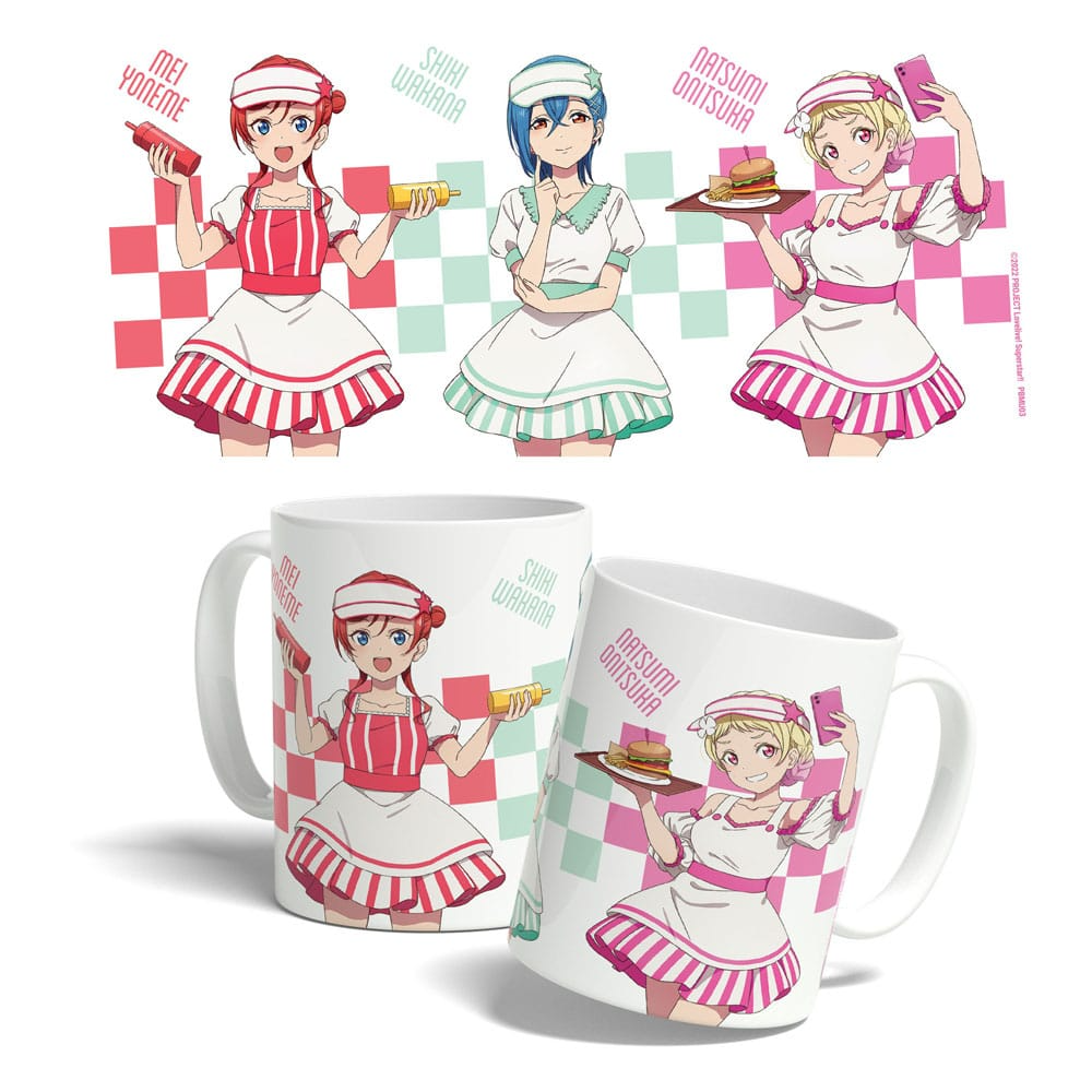 Love Live! Superstar!! Mug American Diner Mei, Shiki, Natsumi
