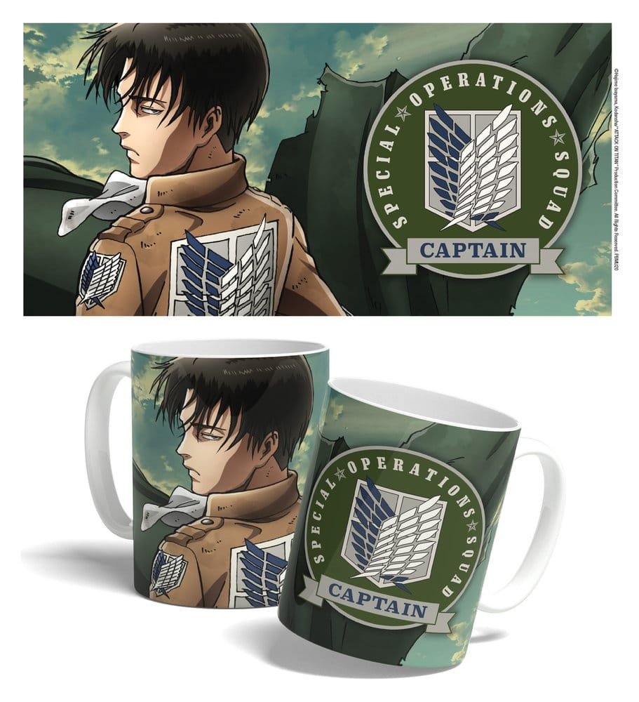 Attack on Titan Mug Levi Ackerman Squad Captain Ver