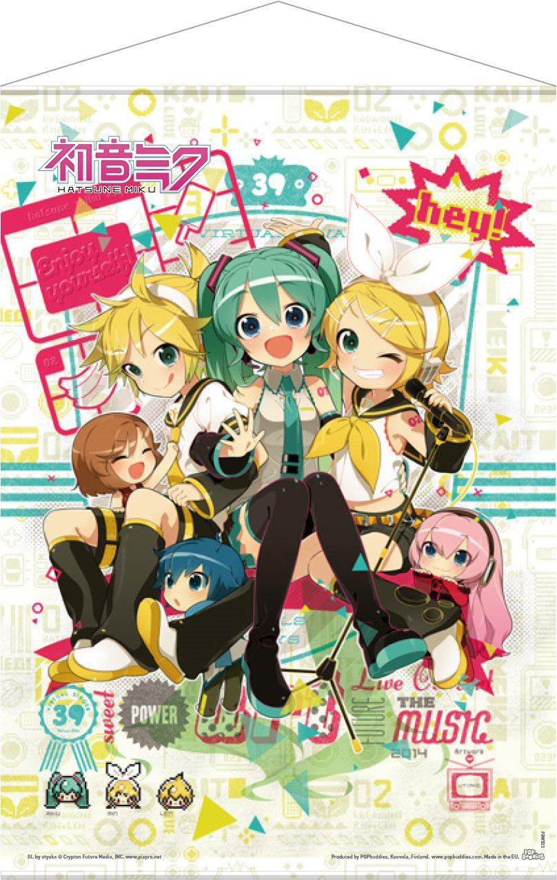 Vocaloid Wall Scroll Hey! Piapro Characters