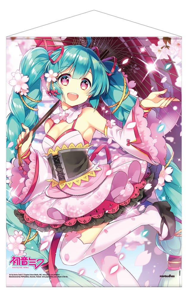 Vocaloid Wall Scroll Hatsune Miku Hanami Ver