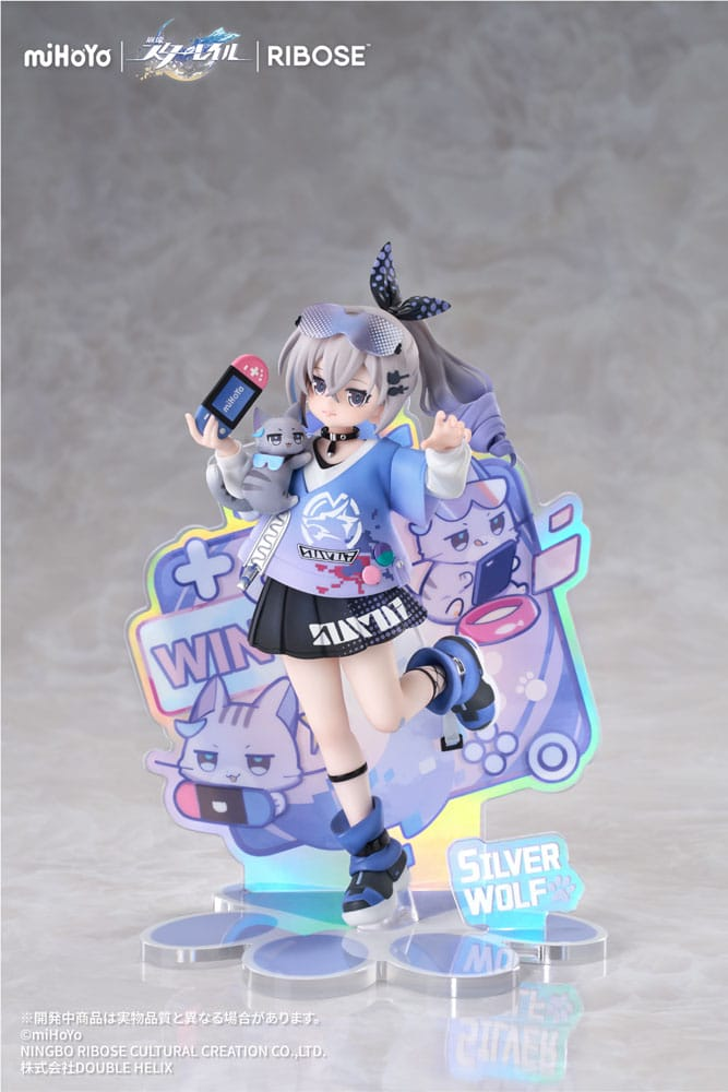 Honkai: Star Rail Statue Rise Up Little Cat Series Silver Wolf