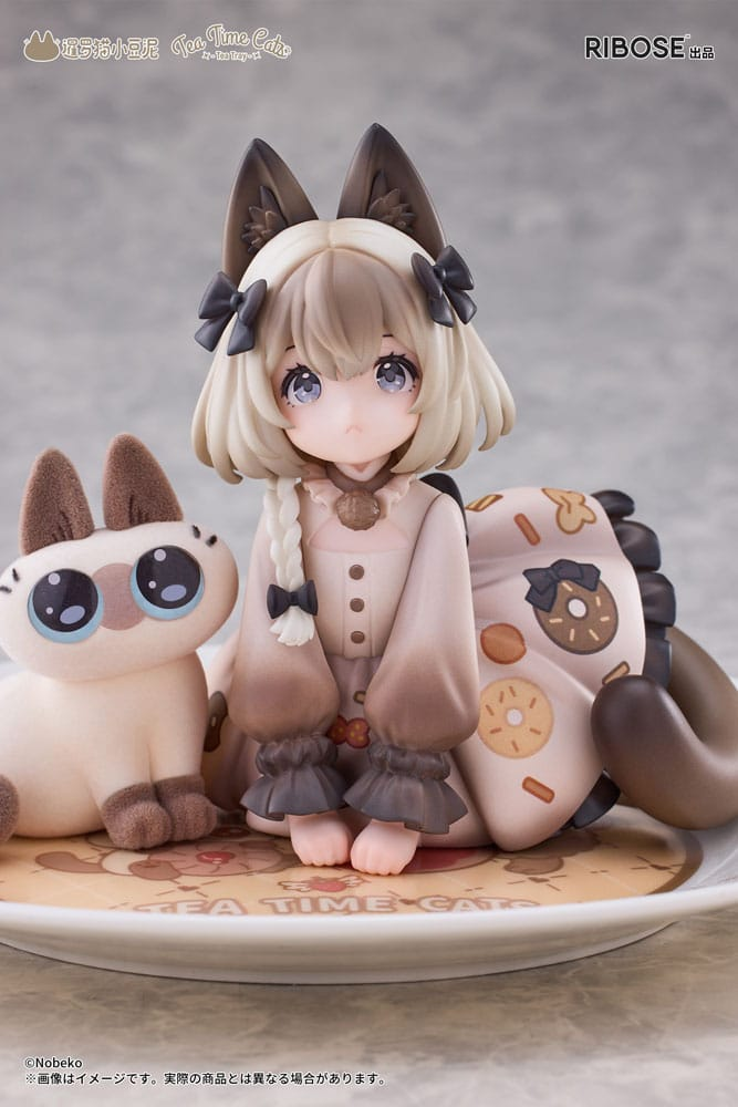 Decorated Life Collection Statue Tea Time Cats x Siamese Cat Azuki-san Friendship Collaboration Exclusive Set