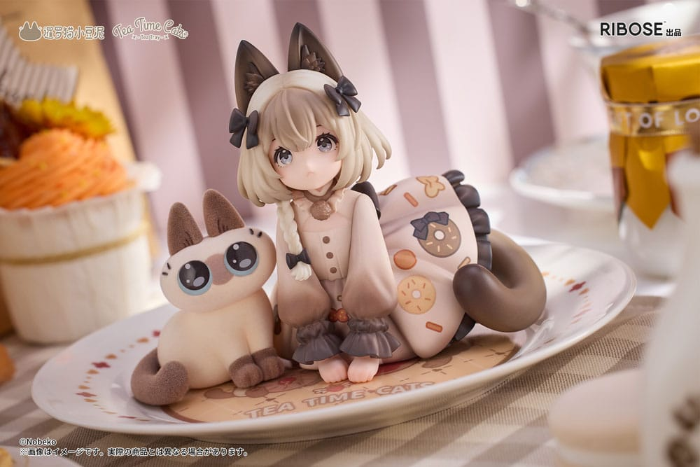 Decorated Life Collection Statue Tea Time Cats x Siamese Cat Azuki-san Friendship Collaboration Exclusive Set