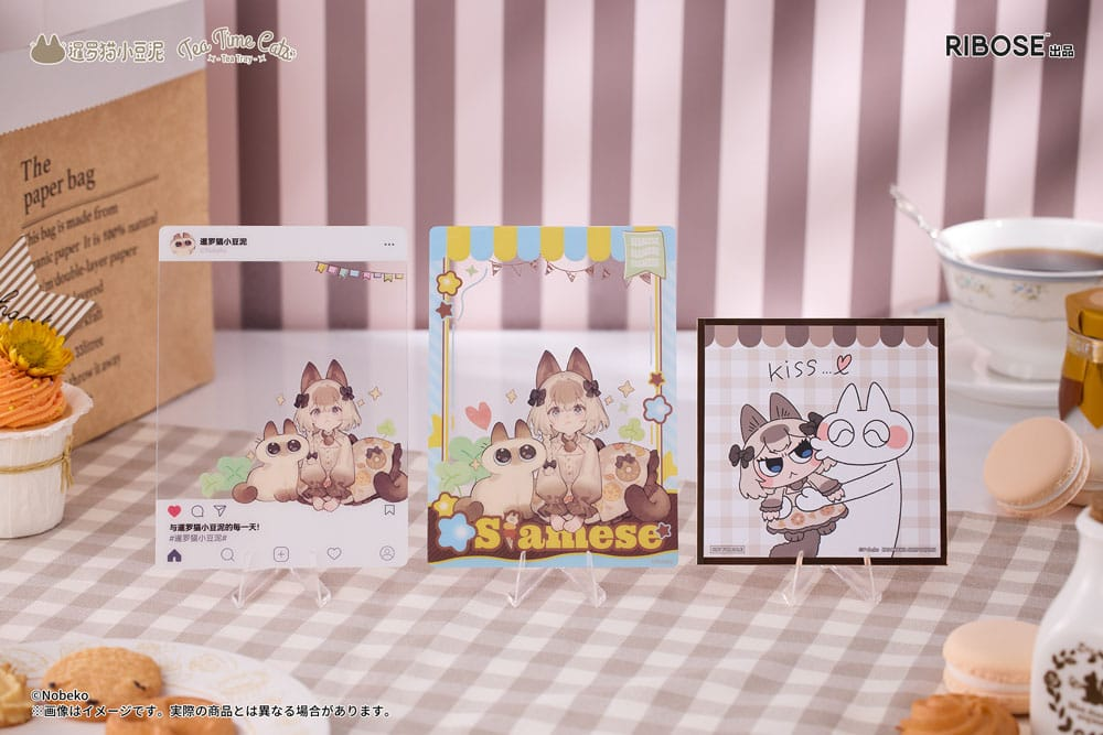 Decorated Life Collection Statue Tea Time Cats x Siamese Cat Azuki-san Friendship Collaboration Exclusive Set