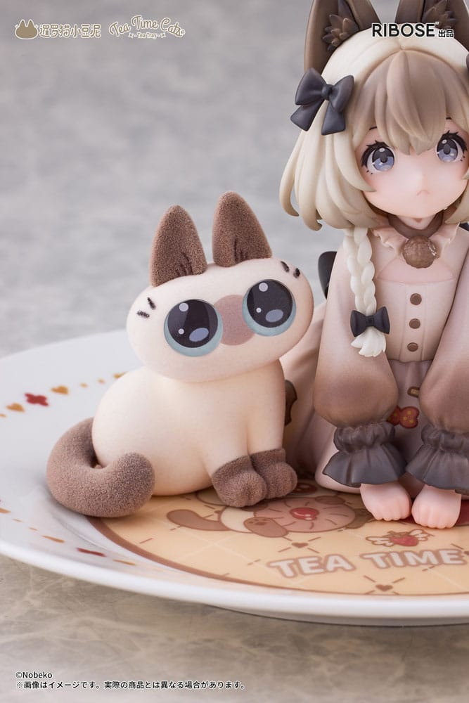 Decorated Life Collection Statue Tea Time Cats x Siamese Cat Azuki-san Friendship Collaboration Exclusive Set